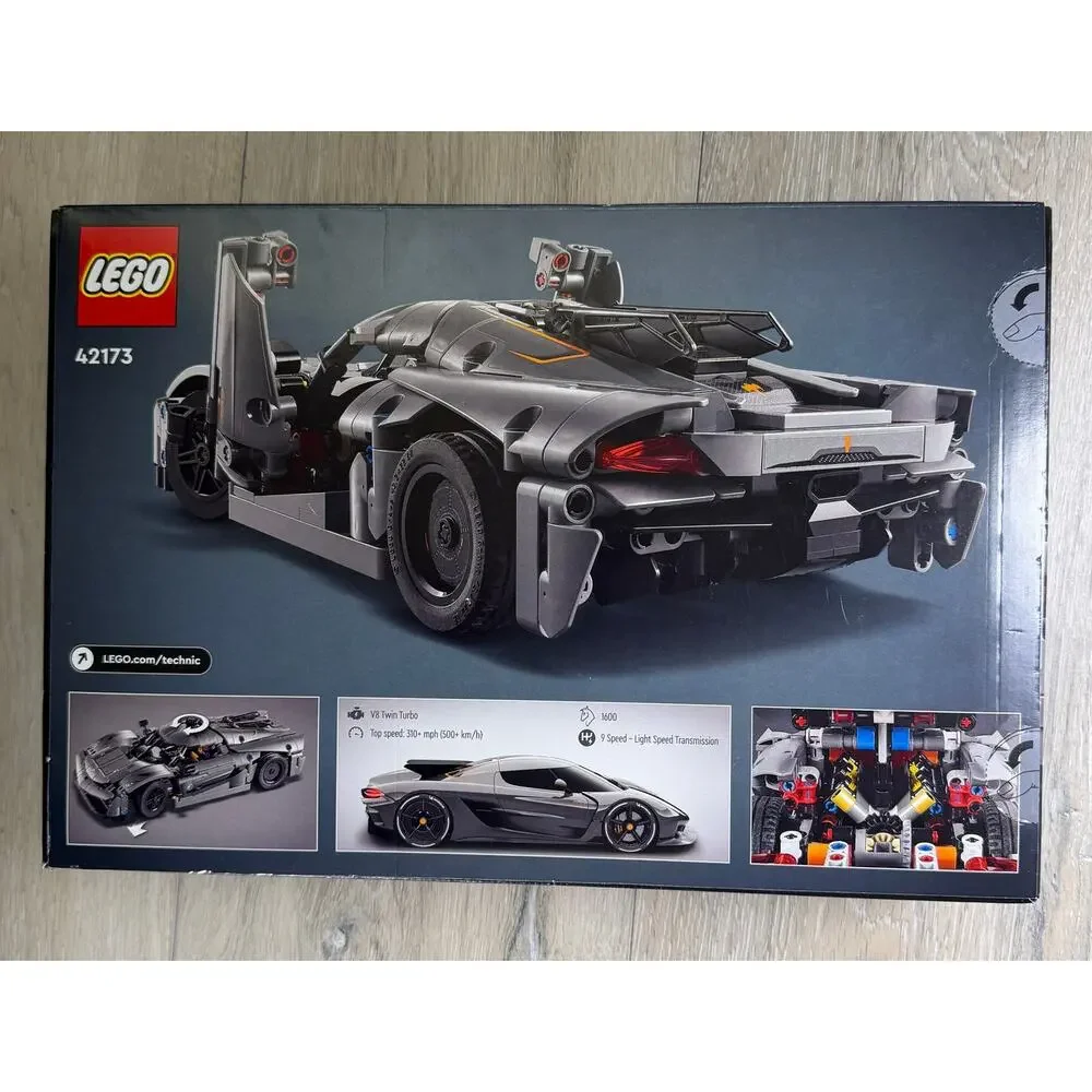 LEGO Technic Koenigsegg Jesko Absolut 42173 Grey Hypercar 801pc New Sealed